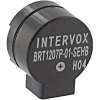 ICC / Intervox Audio Warning Device, Transducer, Electro-Acoustic, Continuous, 1.5VDC Sup, 70mA, 75dB