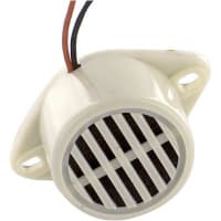 ICC / Intervox Audio Warning Device, Buzzer, Electronic, 6VDC Sup, 35mA, 80dB, 400Hz, 2-Leadwires