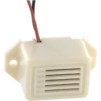 ICC / Intervox Buzzer, DC, 25mA, 6VDC, 400Hz + 50Hz, -40 to 70degC, Lead Wire, 17mm