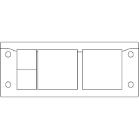 icotek Cable Entry Frames w/Fire Penetration Seals(EN 45545-3), KEL-U 24/4-BS black