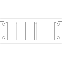 icotek Cable Entry Frames w/Fire Penetration Seals(EN 45545-3), KEL-U 24/7-BS black