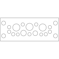 icotek Cable Entry Frames w/Fire Penetration Seals(EN 45545-3), KEL-DPU 24/16-1-BS Gray