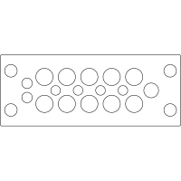 icotek Cable Entry Frames w/Fire Penetration Seals(EN 45545-3), KEL-DPU 24/17-BS Gray