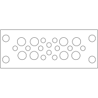 icotek Cable Entry Frames w/Fire Penetration Seals(EN 45545-3), KEL-DPU 24/20-BS Gray