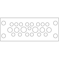 icotek Cable Entry Frames w/Fire Penetration Seals(EN 45545-3), KEL-DPU 24/21-BS Gray