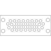 icotek Cable Entry Frames w/Fire Penetration Seals(EN 45545-3), KEL-DPU 24/32-BS Gray