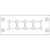 icotek Cable Entry Frames w/Fire Penetration Seals(EN 45545-3), KEL-DPZ 24/14-BS Gray