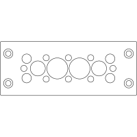 icotek Cable Entry Frames w/Fire Penetration Seals(EN 45545-3), KEL-DPZ 24/16-BS Gray