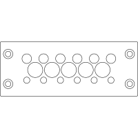 icotek Cable Entry Frames w/Fire Penetration Seals(EN 45545-3), KEL-DPZ 24/17-BS Gray