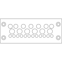 icotek Cable Entry Frames w/Fire Penetration Seals(EN 45545-3), KEL-DPZ 24/25-BS Gray