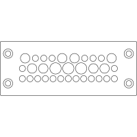 icotek Cable Entry Frames w/Fire Penetration Seals(EN 45545-3), KEL-DPZ 24/32-BS Gray