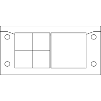 icotek Cable Entry Frames w/Fire Penetration Seals(EN 45545-3), KEL-U 16/5-BS Black