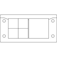 icotek Cable Entry Frames w/Fire Penetration Seals(EN 45545-3), KEL-ER 16/5-BS Black