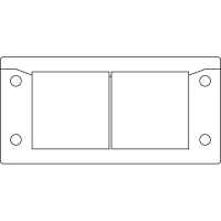 icotek Cable Entry Frames w/Fire Penetration Seals(EN 45545-3), KEL-ER 16/2-BS Black