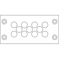 icotek Cable Entry Frames w/Fire Penetration Seals(EN 45545-3), KEL-DPZ 16/11-BS Gray