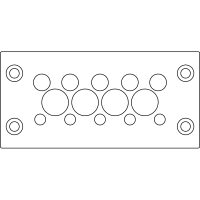 icotek Cable Entry Frames w/Fire Penetration Seals(EN 45545-3), KEL-DPZ 16/14-BS Gray