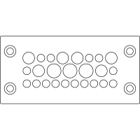 icotek Cable Entry Frames w/Fire Penetration Seals(EN 45545-3), KEL-DPZ 16/25-BS Gray