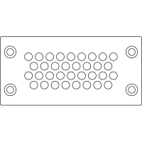 icotek Cable Entry Frames w/Fire Penetration Seals(EN 45545-3), KEL-DPZ 16/34-BS Gray