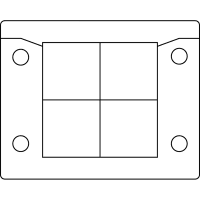 icotek Cable Entry Frames with Fire Penetration Seals (EN 45545-3), KEL-ER B4-BS Black