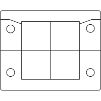 icotek Cable Entry Frames with Fire Penetration Seals (EN 45545-3), KEL-U B4-BS Black