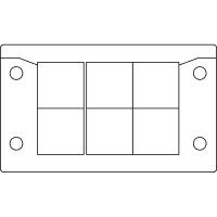 icotek Cable Entry Plates w/Fire Penetration Seals (EN 45545-3), KEL-U 10/6-BS Black