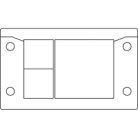 icotek Cable Entry Plates w/Fire Penetration Seals (EN 45545-3), KEL-U 10/3-BS Black