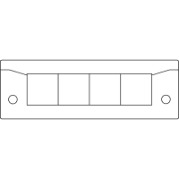 icotek Cable Entry Plates w/Fire Penetration Seals (EN 45545-3), KEL-ER-E4 BS Black