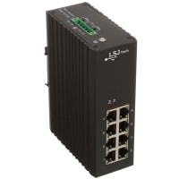 ICP Ethernet Switch, 8 Port, Industrial, Unmanaged, 10 to 58 VDC, LSJ Series