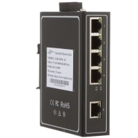 ICP Ethernet Switch, 5 Port, Industrial, Unmanaged, 10 to 58 VDC, LSJ Series