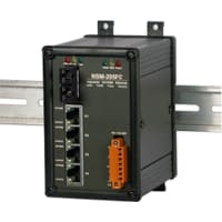 ICP Ethernet Switch, 5 Port, Unmanaged, 10 to 30 VDC, ST Connector, NSM Series