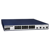 ICP Ethernet Switch, Managed, 24 Port, 100 to 240 VAC, MSM Series