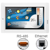 ICP 4.3" Touch HMI Device w/Ethernet (PoE), RS-485, USB, RTC, For Outlet Box