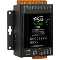 ICP 6-ch AI, 2-ch AO, DI and DO, and 2-port Ethernet Switch OPC UA I/O module