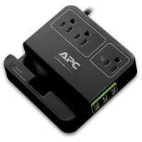 American Power Conversion (APC) APC Essential SurgeArrest, 3 Outlets, 3 USB Charging Ports, 120V, Black