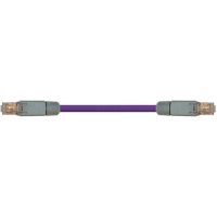 igus Cable, assy; Cat5; RJ45 to RJ45, 2 meters, Foil Shield; PUR Jkt.; Violet