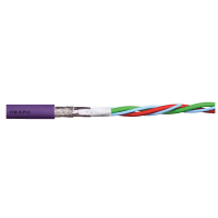 igus Ethernet Cable, CAT6, 26AWG - 4PR Conductor, PVC JKT, Shielded, Flex Rated