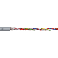 igus Multiconductor Cable, STP, 4Pr, 20 AWG, Overall Braid, PVC Ins, Gry, PVC Jkt, BC