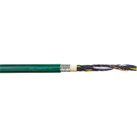 igus Multiconductor Cable, Twisted, 5 C, 20 AWG, Overall Braid, PVC Ins, Grn, PVC Jkt, BC