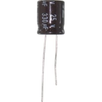 Illinois Capacitor - A Brand of Cornell Dubilier CAP ALUM 330UF 20% 25V THRU HOLE