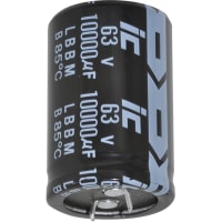 Illinois Capacitor - A Brand of Cornell Dubilier Capacitor, Al Electrolytic, Cap 0.01 F, Tol 20%, Snap-Mount, 63V