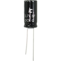 Illinois Capacitor - A Brand of Cornell Dubilier Capacitor, Alum Electrolytic, 5 F, -10, +30%, 2.7 VDC, RadiAluminum, 10x20, Supercap