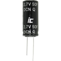 Illinois Capacitor - A Brand of Cornell Dubilier Capacitor, Alum Electrolytic, 50 F, -10, +30%, 2.7 VDC, RadiAluminum, 18x40, Supercap