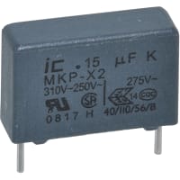 Illinois Capacitor - A Brand of Cornell Dubilier Capacitor, Film .15uF 10% 275V X2 Suppressor