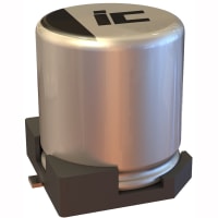 Illinois Capacitor - A Brand of Cornell Dubilier Capacitor, 470 uF, 16 VDC, 20 VDC, +/- 20%, 330 mA @ 120 Hz, +85C, Surface Mount