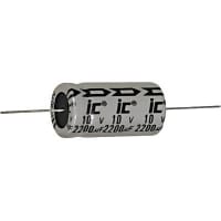 Illinois Capacitor - A Brand of Cornell Dubilier Capacitor, Al Electrolytic, 2200 uF, 0 to 10 WVDC, 13 VDC, Axial Leaded, -40 C