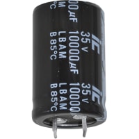 Illinois Capacitor - A Brand of Cornell Dubilier Capacitor, Alum Electrolytic, 0.01 F, 20%, 35 VDC, Snap-In, 25x40 mm, ESR 0.041447 Ohms