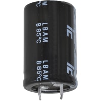 Illinois Capacitor - A Brand of Cornell Dubilier Capacitor, Alum Electrolytic, 2200 uF, 20%, 100 VDC, Snap-In, 25x45mm, ESR 0.113036 Ohm