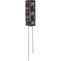 Illinois Capacitor - A Brand of Cornell Dubilier Capacitor, Al Electrolytic, 16 WVDC, +/- 20, Radial Leaded, 0.16 at 120 Hz