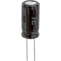 Illinois Capacitor - A Brand of Cornell Dubilier Capacitor, Al Electrolytic, 250 VDC, +/- 20, Radial Leaded, 0.15 @ 120 Hz, +20 C