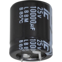 Illinois Capacitor - A Brand of Cornell Dubilier Capacitor;Al Electrolytic;Cap 0.01 F;Tol 20%;Snap-Mount;25V